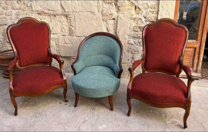 Changement de tissu et de mousse sur fauteuil Sommières