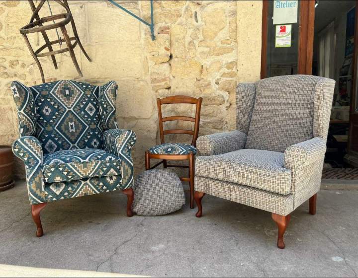 Rénovation artisanale de fauteuils vintage Sommières